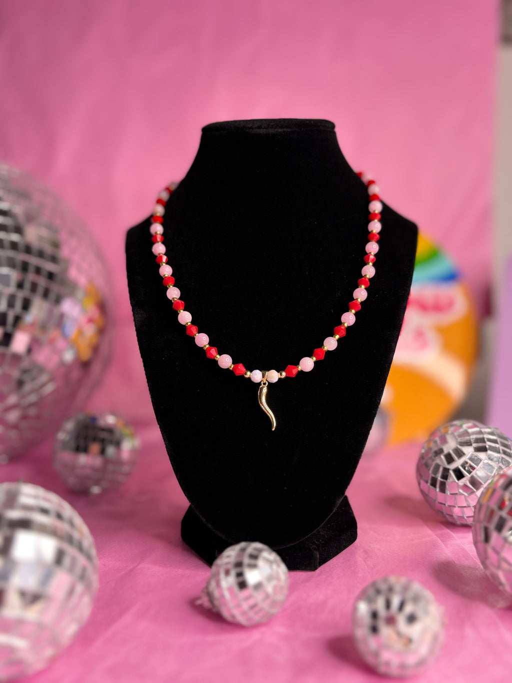 Golden Chilli - Handmade Beaded Necklace