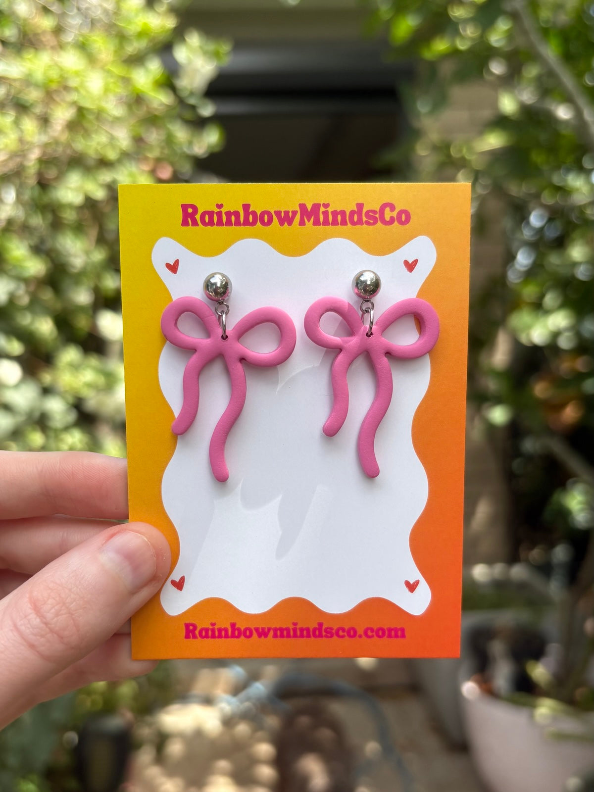 Ribbon Polymer Clay Earrings- Multiple colour variants