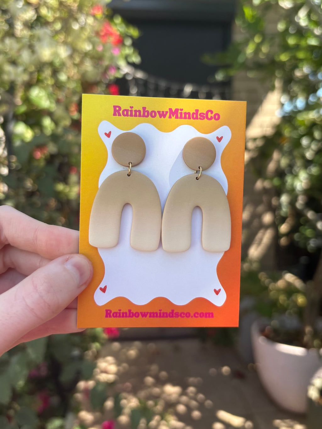 Archy Drop Polymer Clay Earrings- multiple colour variants