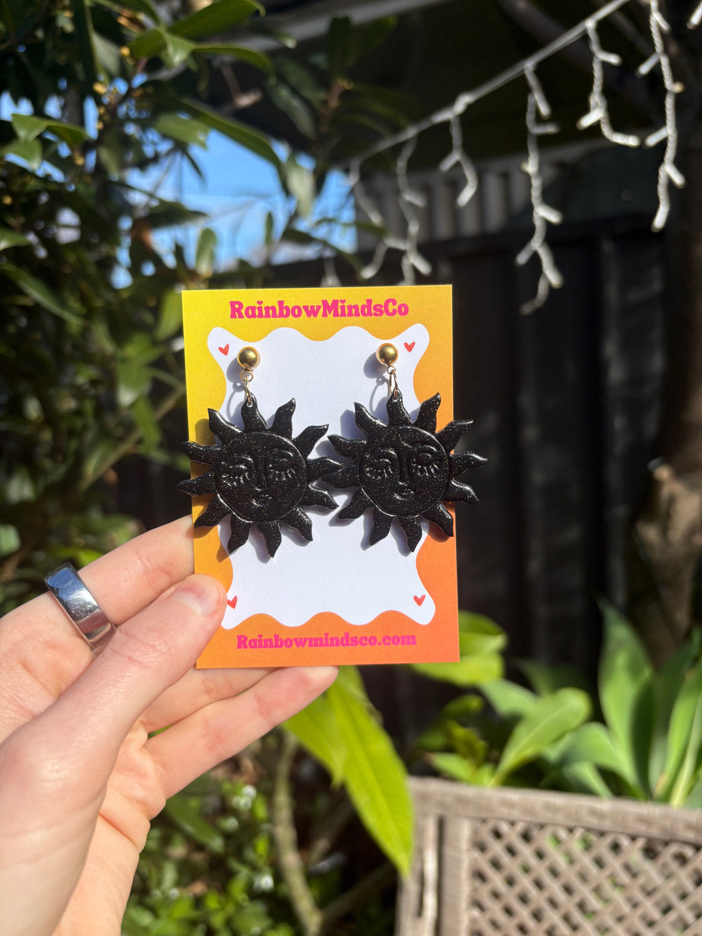 Sunshine Beauty Polymer Clay Earrings- Sun Face Dangles (5 colours)
