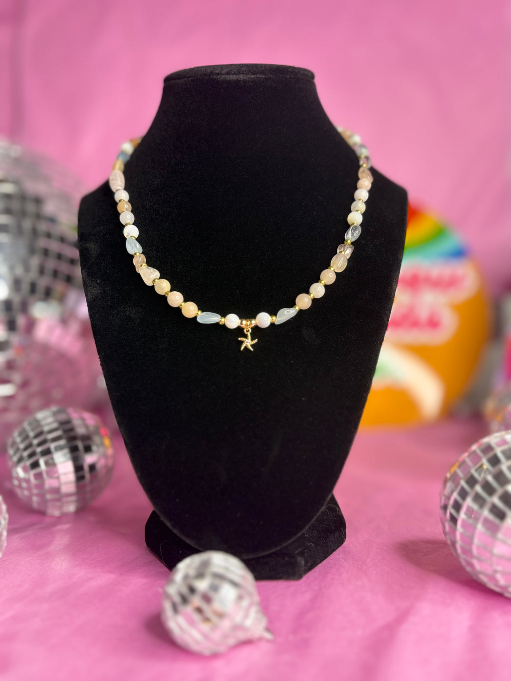 Seaside Glow - Handmade Beaded Necklace