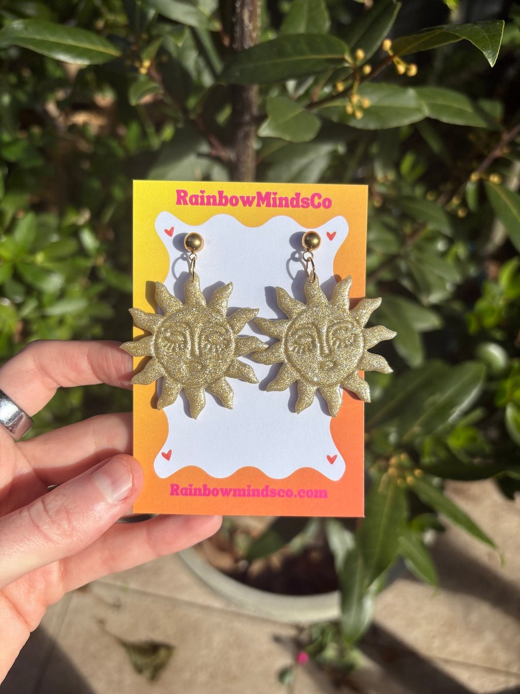 Sunshine Beauty Polymer Clay Earrings- Sun Face Dangles (5 colours)