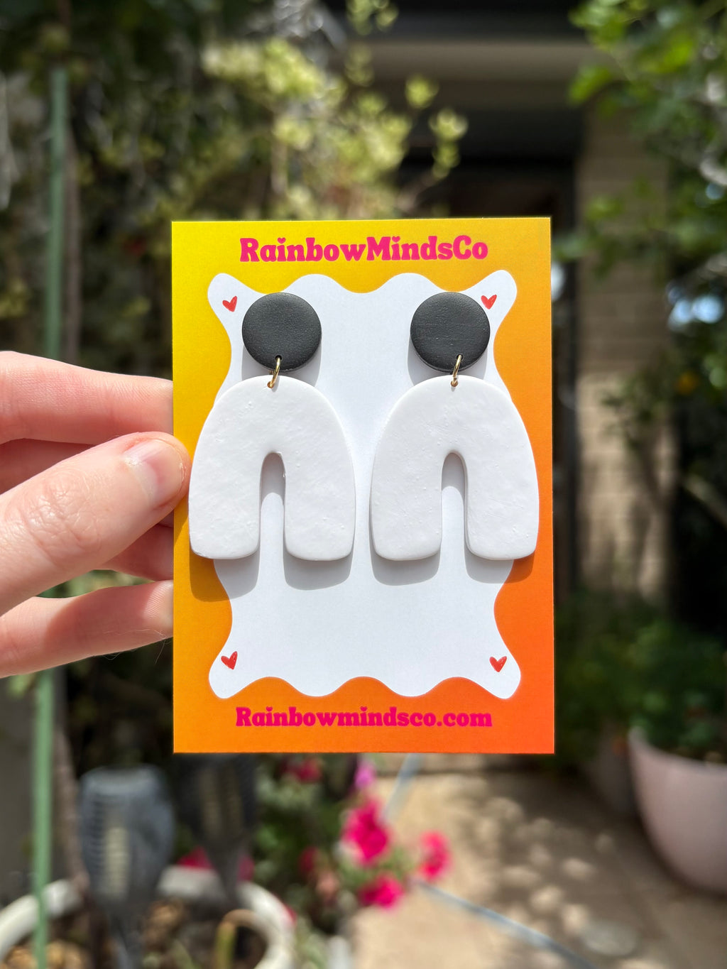 Archy Drop Polymer Clay Earrings- multiple colour variants