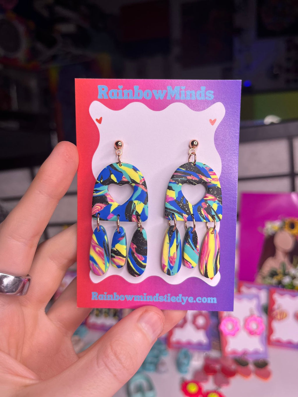 Retro funk statement earrings 