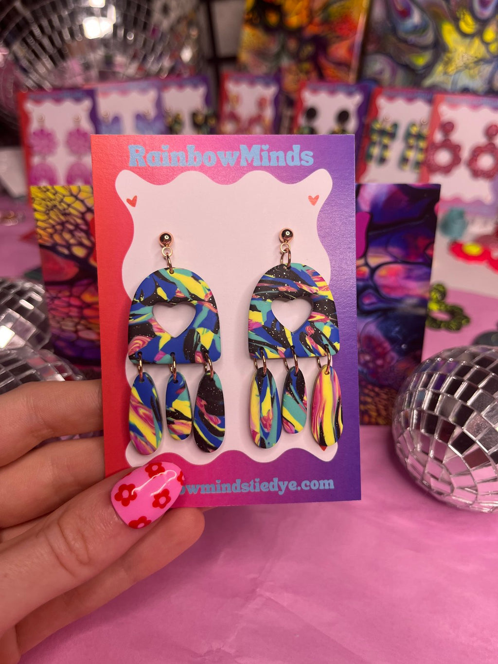 Retro funk statement earrings 