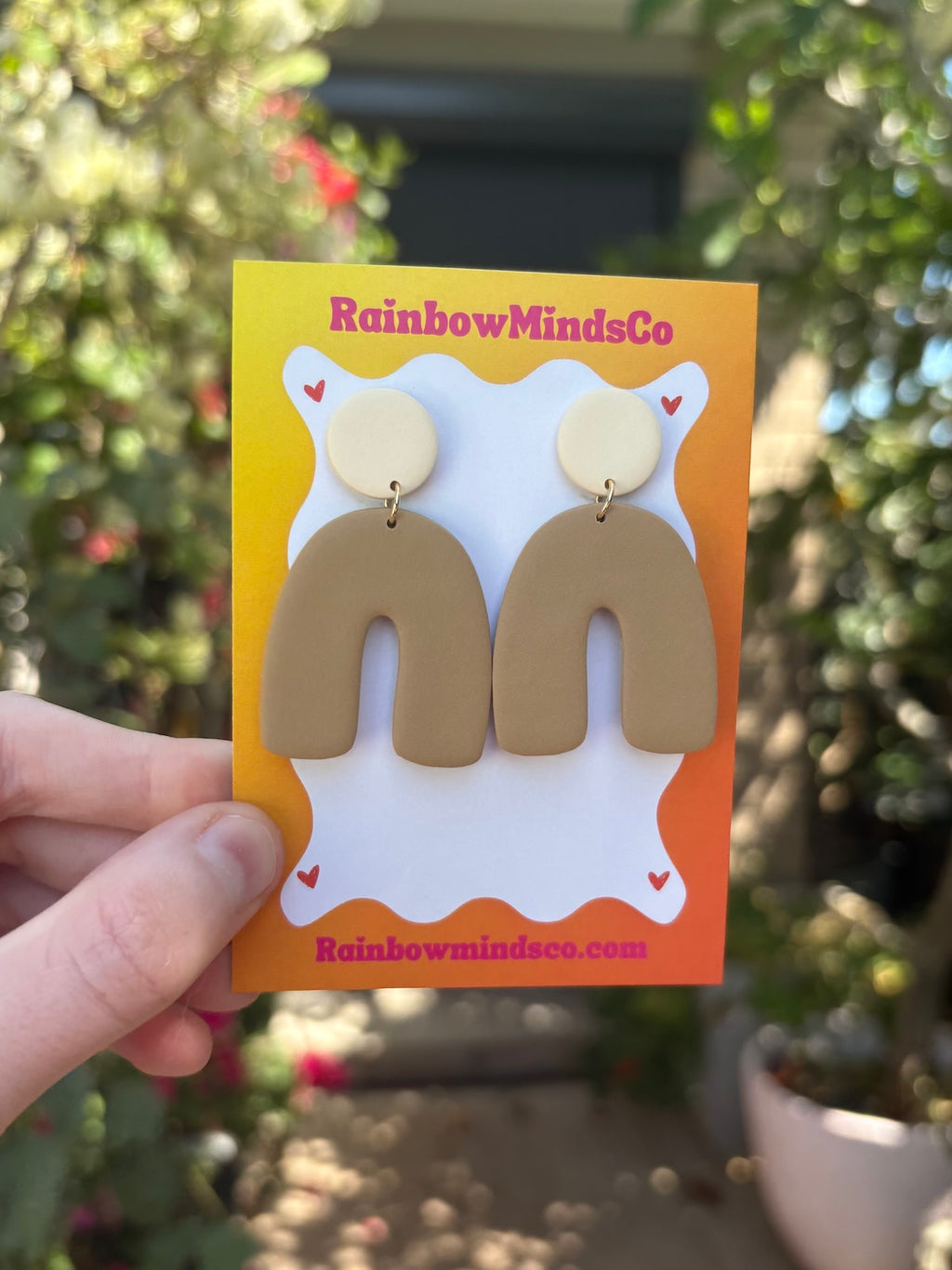 Archy Drop Polymer Clay Earrings- multiple colour variants