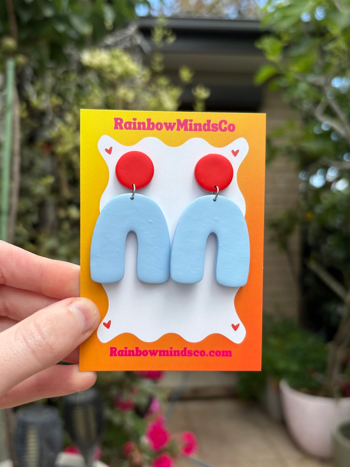 Archy Drop Polymer Clay Earrings- multiple colour variants