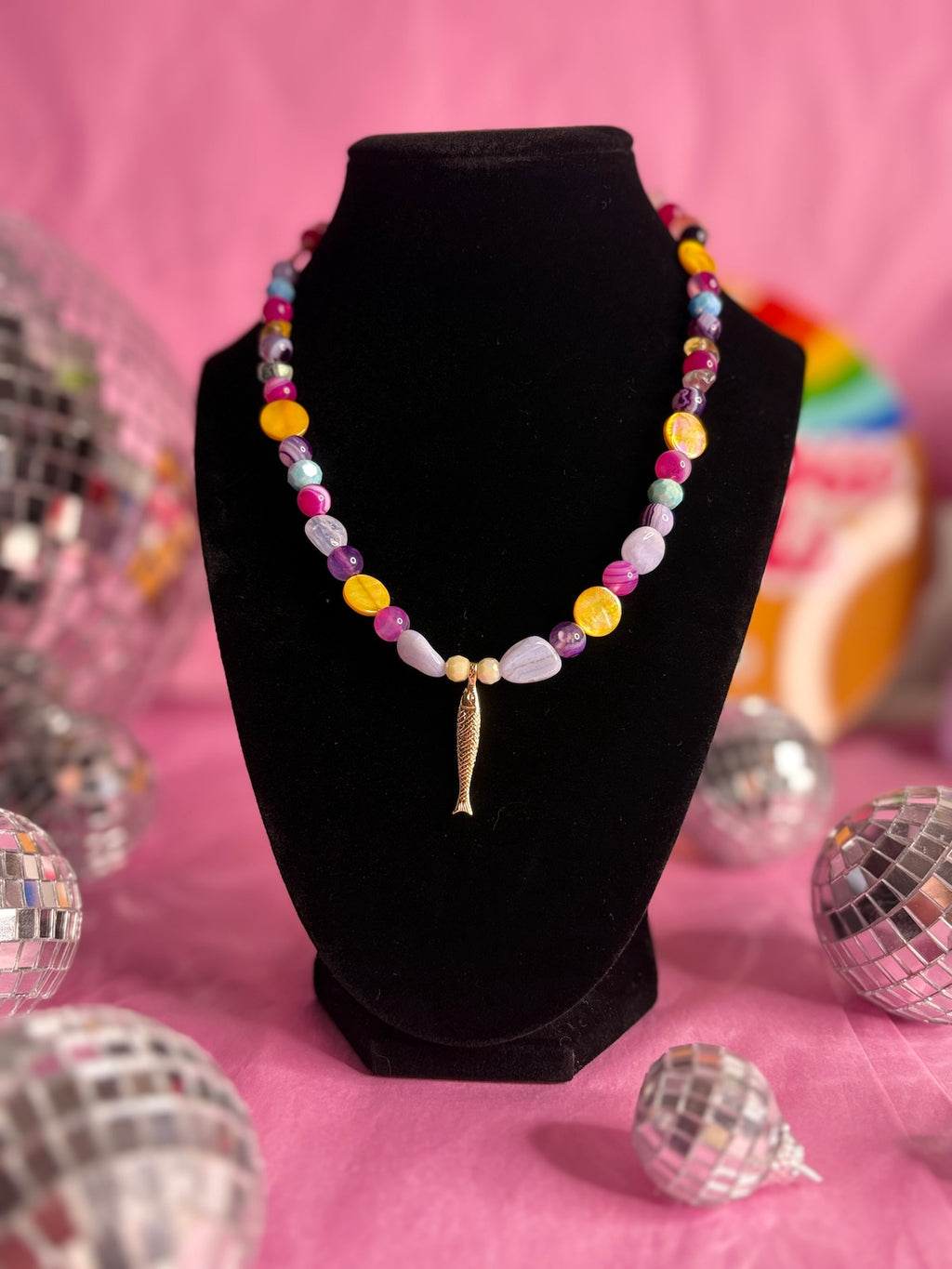 Sardine Disco - Handmade Beaded Necklace