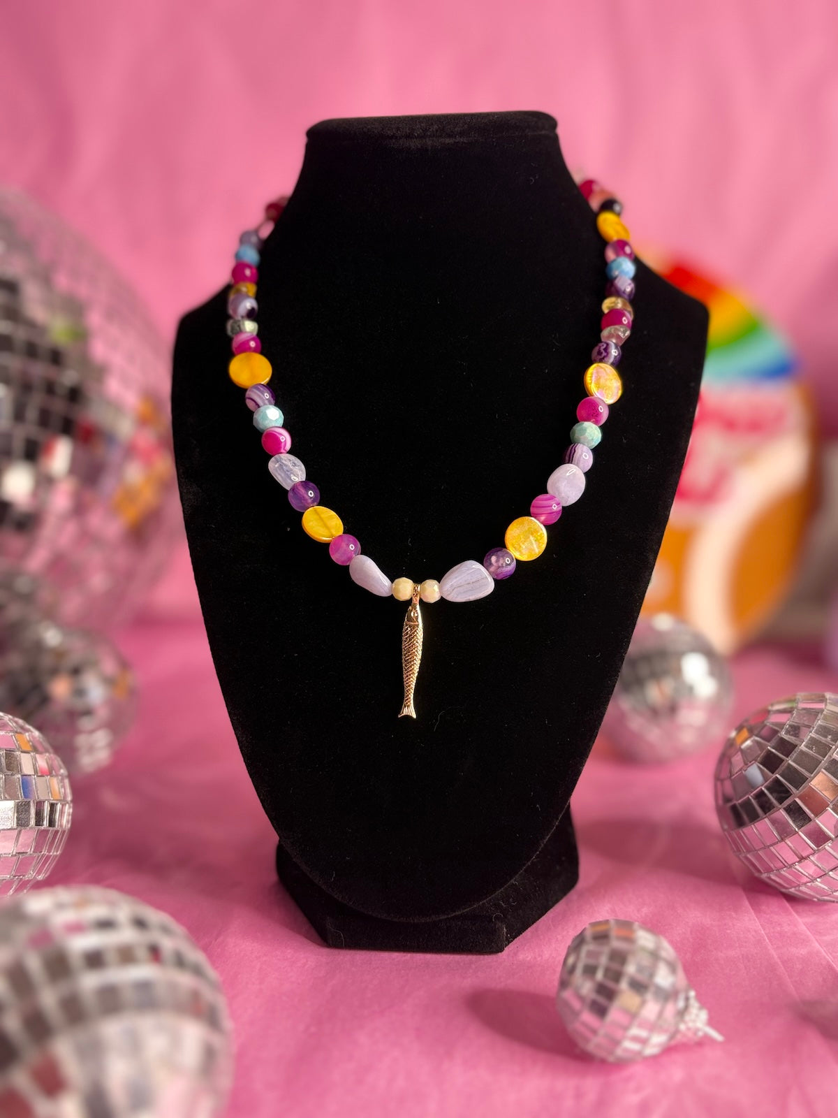 Sardine Disco - Handmade Beaded Necklace