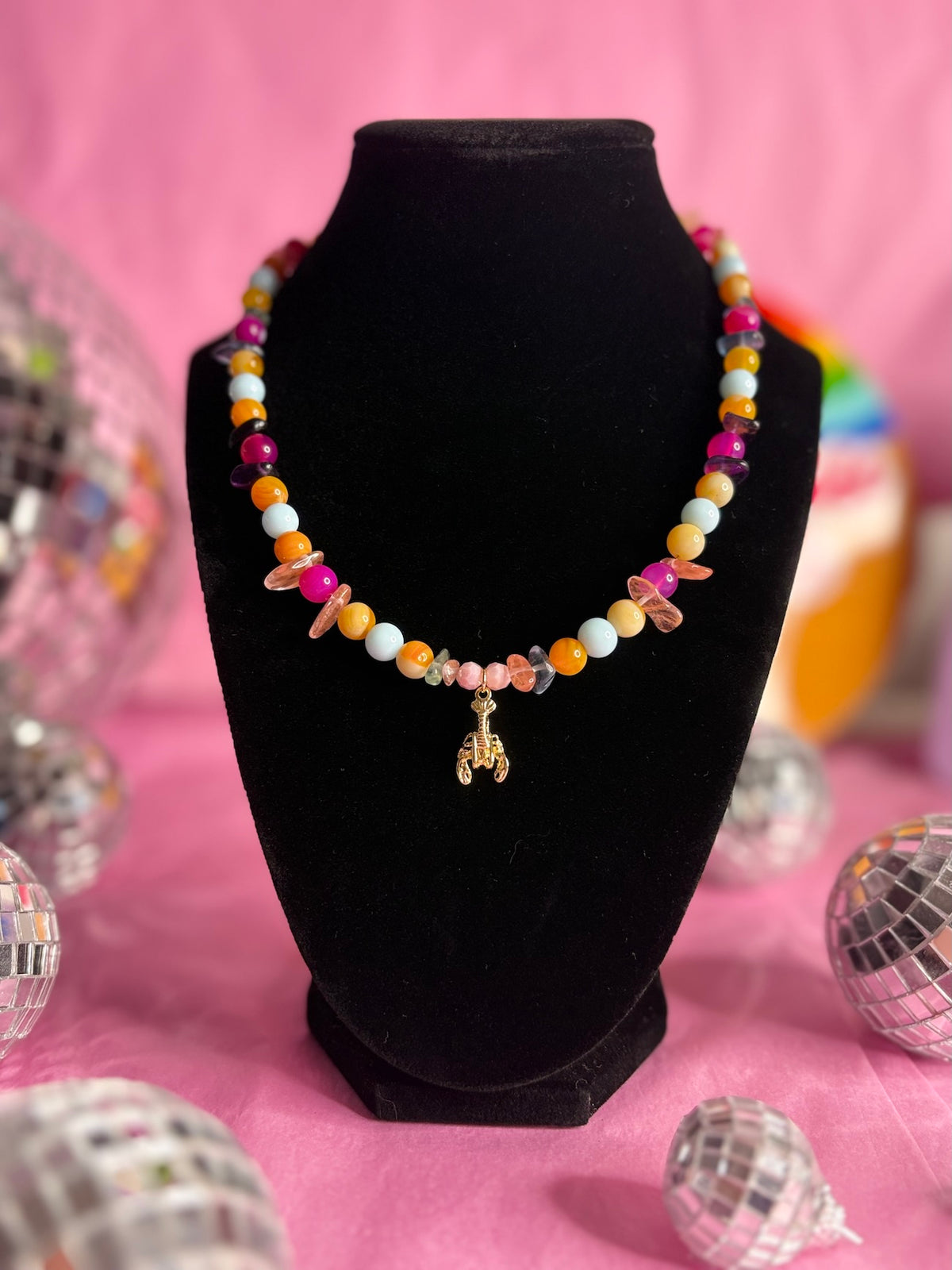 Tutti Frutti Lobster - Handmade Beaded Necklace